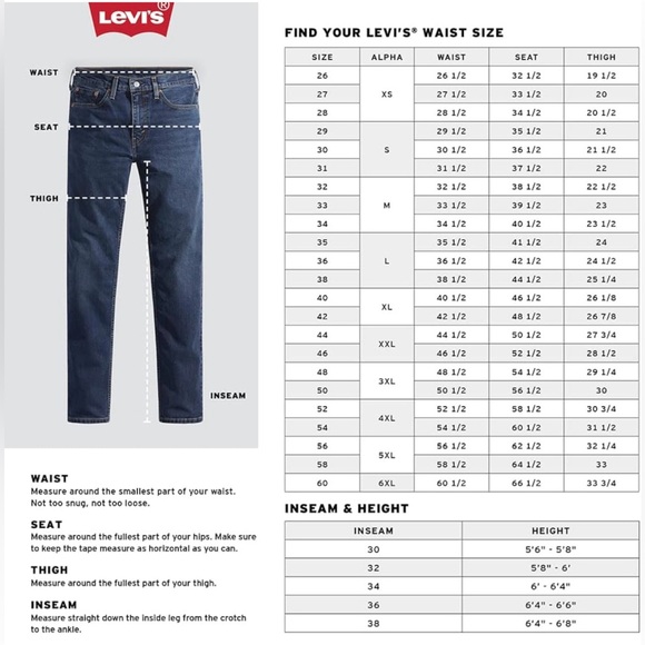 Levi's 505 Men's Jeans Regular Fit 48X30 Black Middle Wash Straight Leg Zip - Picture 5 of 9